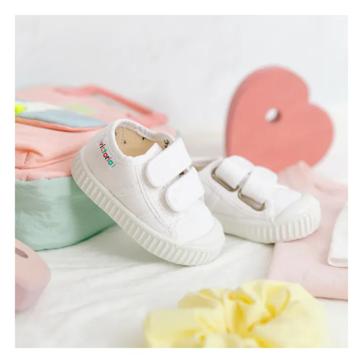 Baskets Scratchs Tiras Lona | Blanc- Image produit n°1