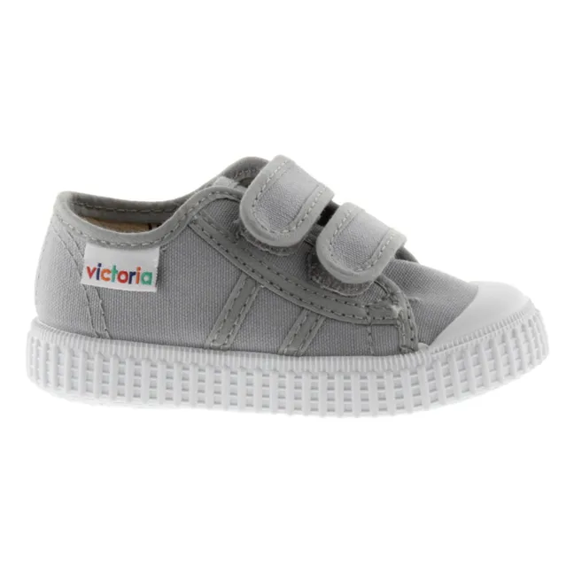 Tiras Lona Velcro Sneakers | Grey