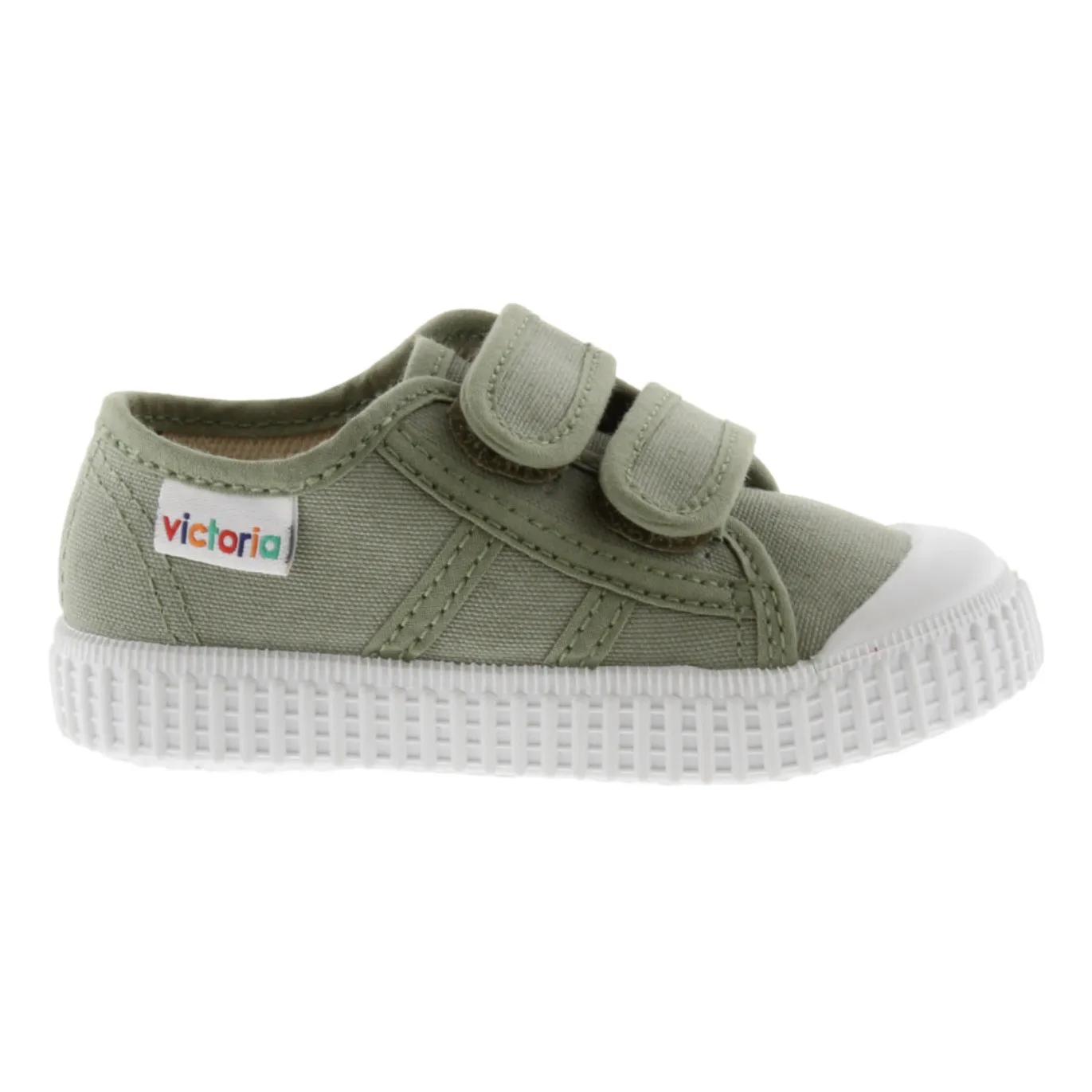 Victoria Khaki Tiras Lona Velcro Sneakers