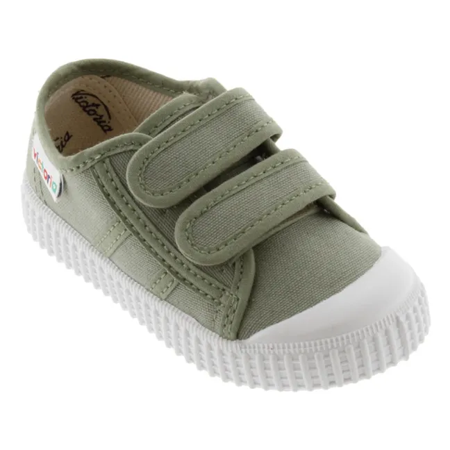 Sneaker mit Klettverschluss Tiras Lona | Khaki