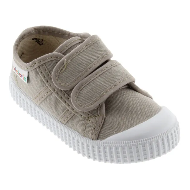 Baskets Scratchs Tiras Lona | Beige
