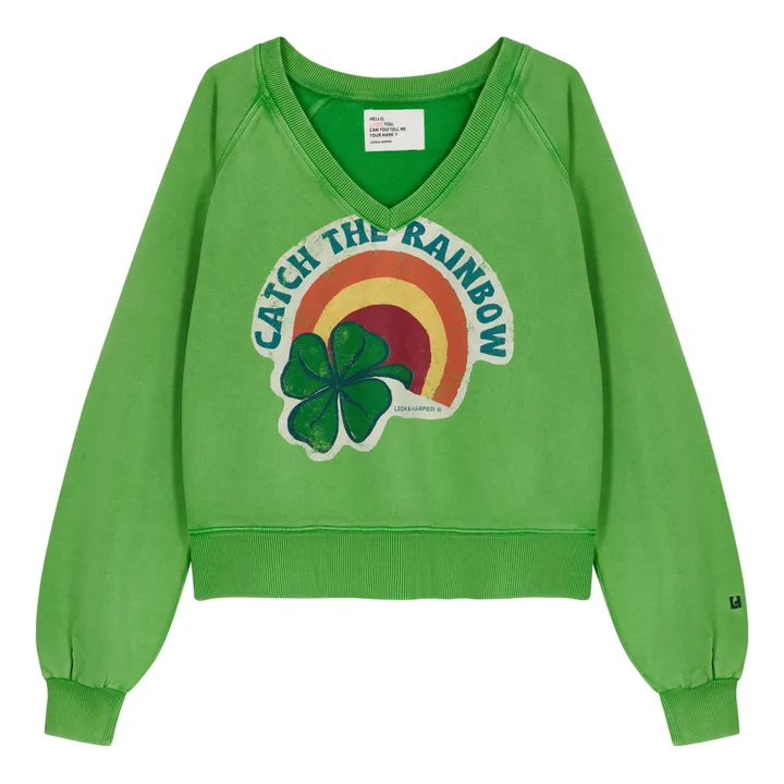 Leon Harper Sweat Shiva Catch Coton Bio Vert Smallable