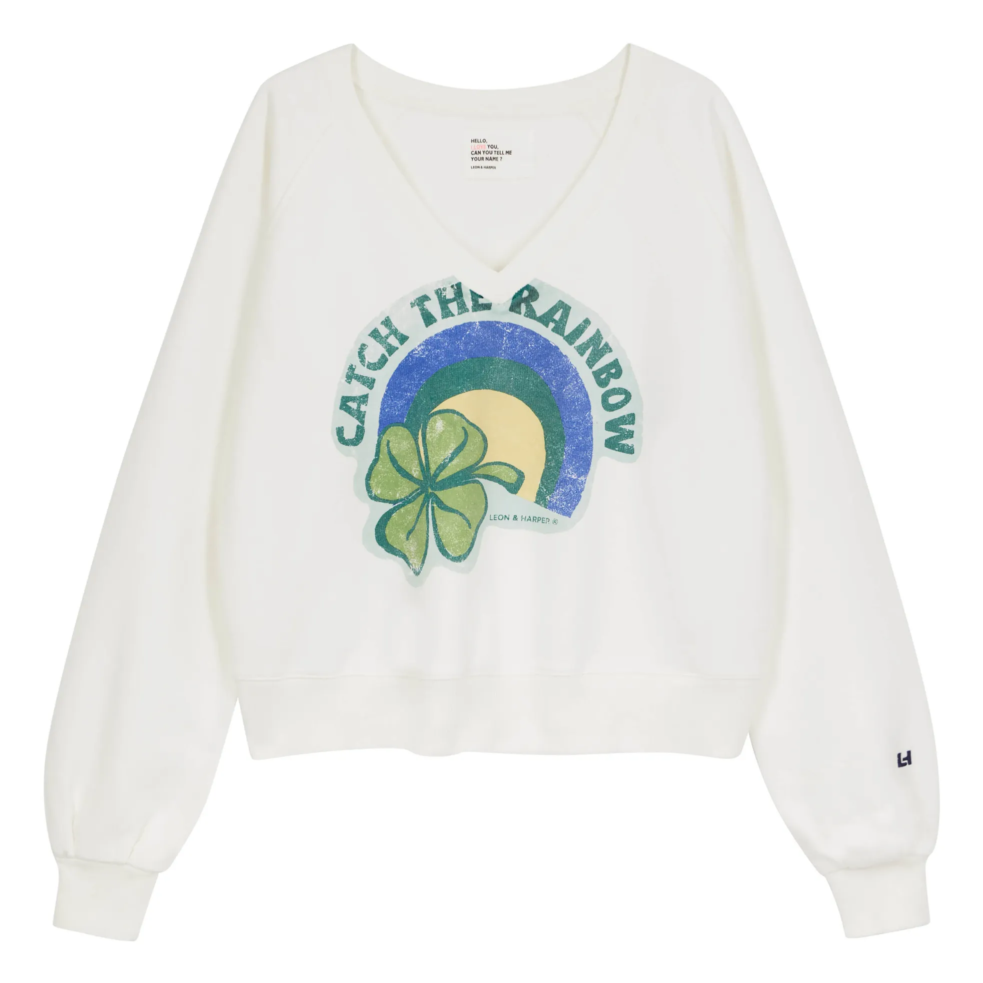 Leon Harper Sweat Shiva Catch Coton Bio Blanc Smallable