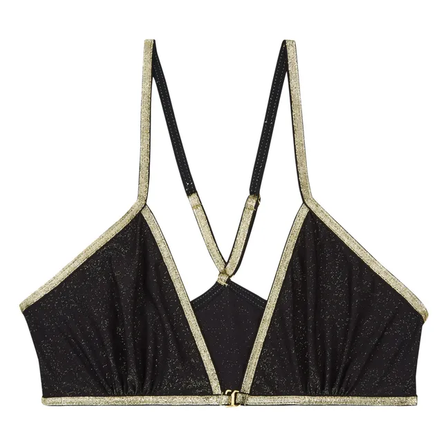 Angèle Sparkly Crop Top | Black