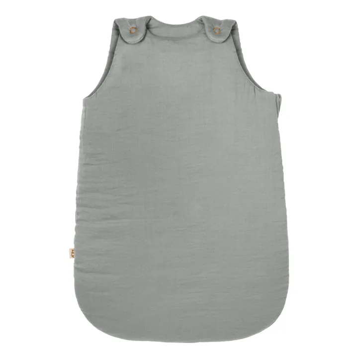 Organic Cotton Muslin Baby Sleeping Bag | Silver Grey S019- Product image n°0