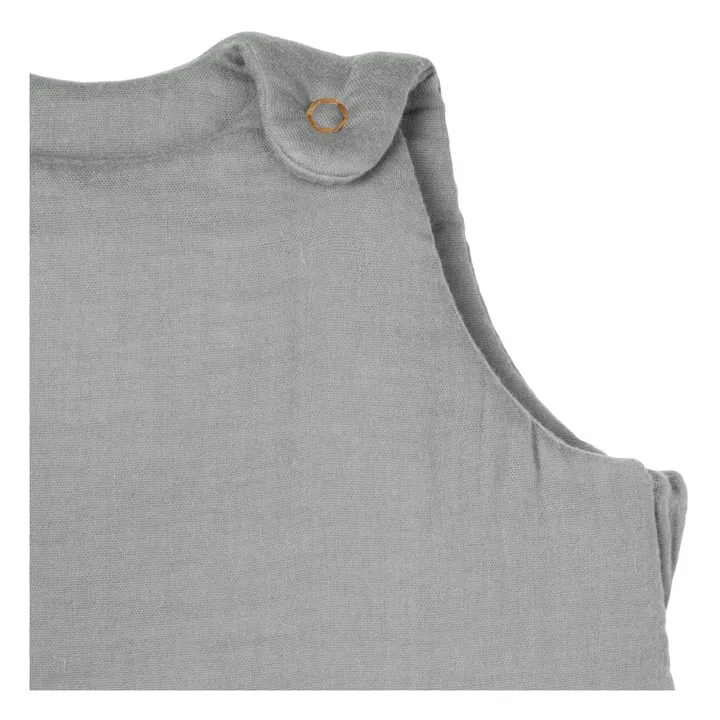 Organic Cotton Muslin Baby Sleeping Bag | Silver Grey S019- Product image n°1