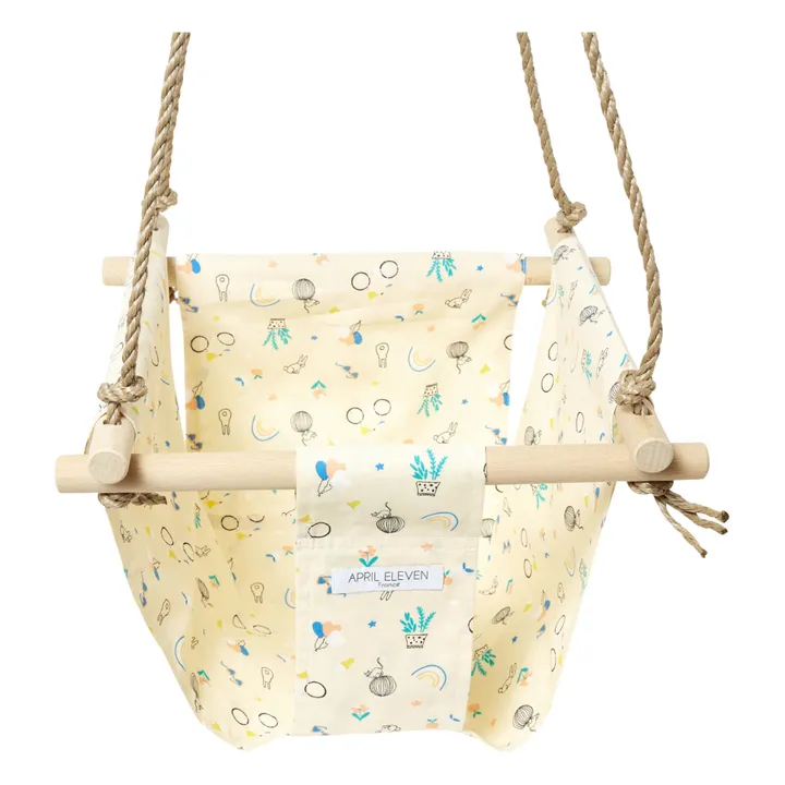 Rainbow Cotton Baby Swing | Pale yellow- Product image n°0