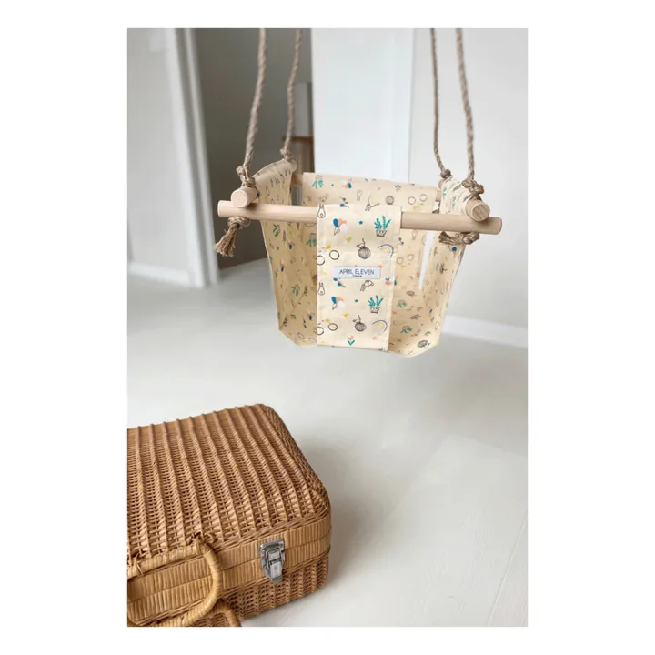 Rainbow Cotton Baby Swing | Pale yellow- Product image n°1