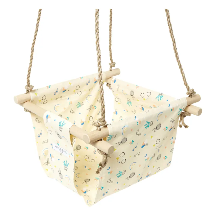 Rainbow Cotton Baby Swing | Pale yellow- Product image n°2