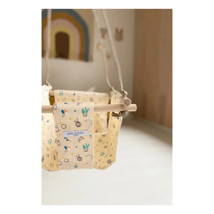 Rainbow Cotton Baby Swing | Pale yellow- Product image n°3