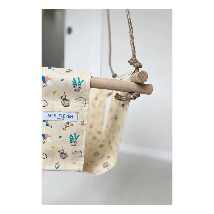 Rainbow Cotton Baby Swing | Pale yellow- Product image n°5