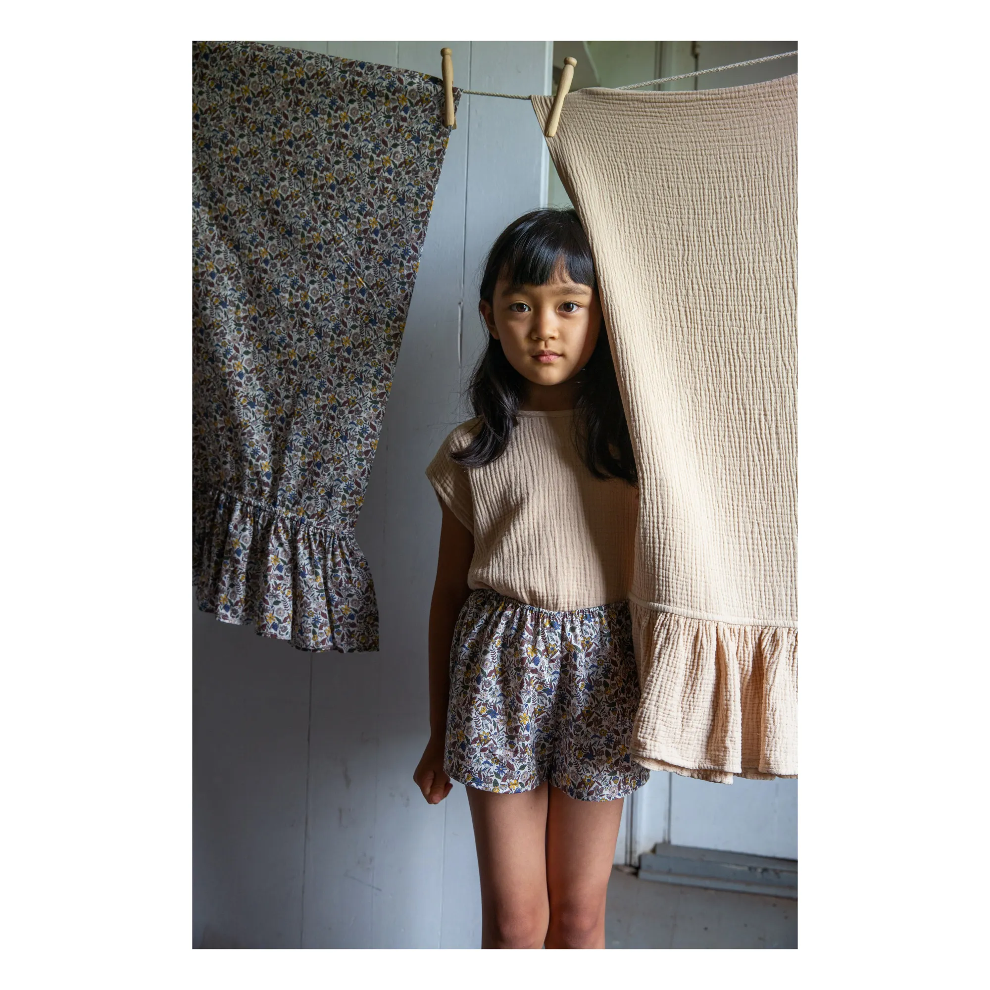 ボトムス・スパッツ soor ploom Flora Shorts 6y Soor Ploom - Flora Exclusive Liberty Print Shorts - Ecru
