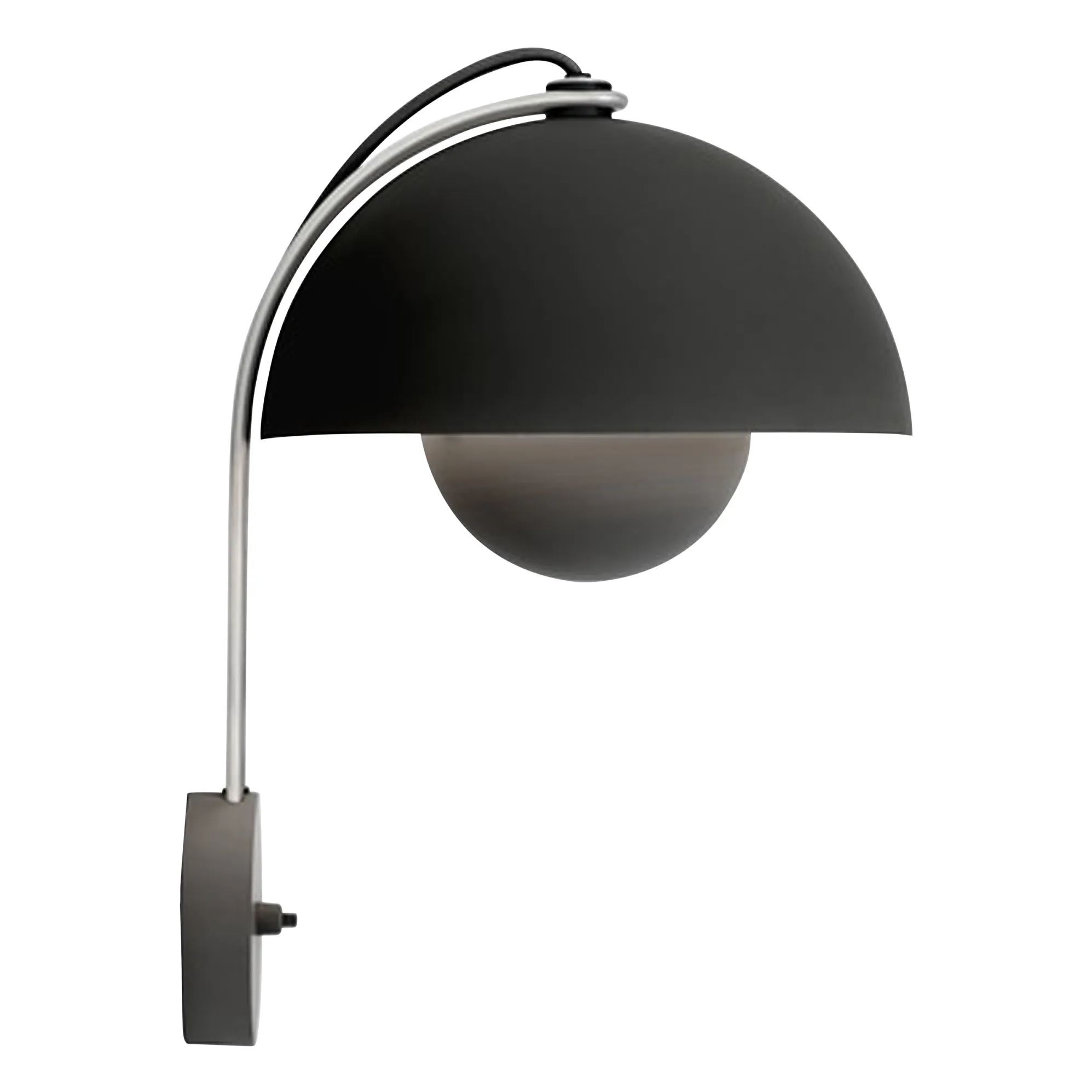 & Tradition Black Flowerpot Vp8 Wall Light