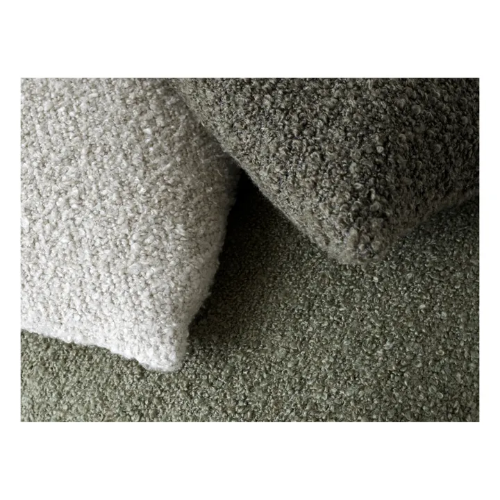 Coussin Collect en soft bouclé | Beige - Vert- Image produit n°2