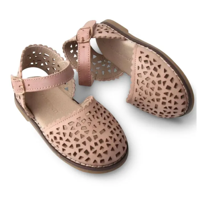 Sandali perforati, in pelle | Rosa- Immagine del prodotto n°0
