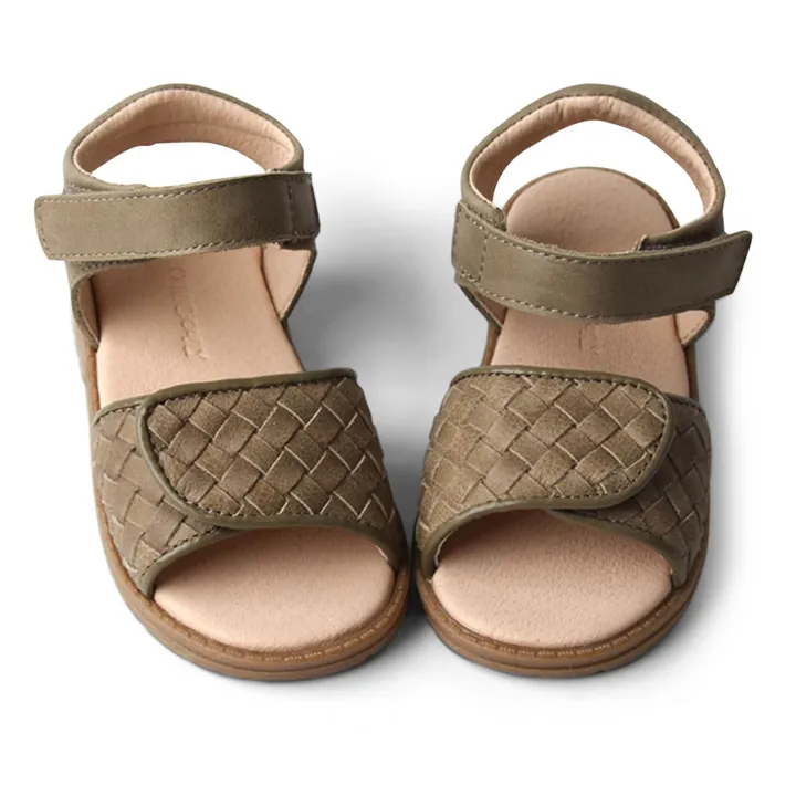 Sandalias tejidas | Verde Kaki- Imagen del producto n°2