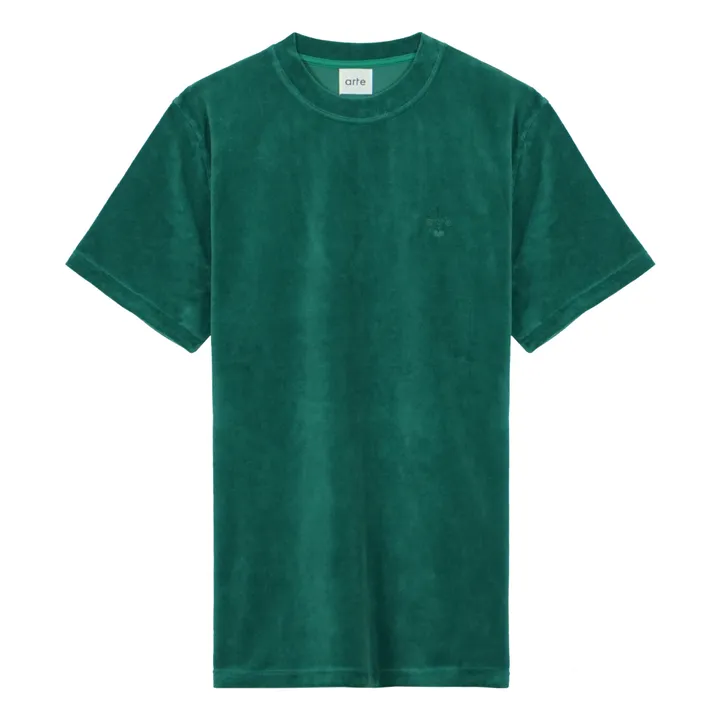 Frottee-T-Shirt | Dunkelgrün- Produktbild Nr. 0