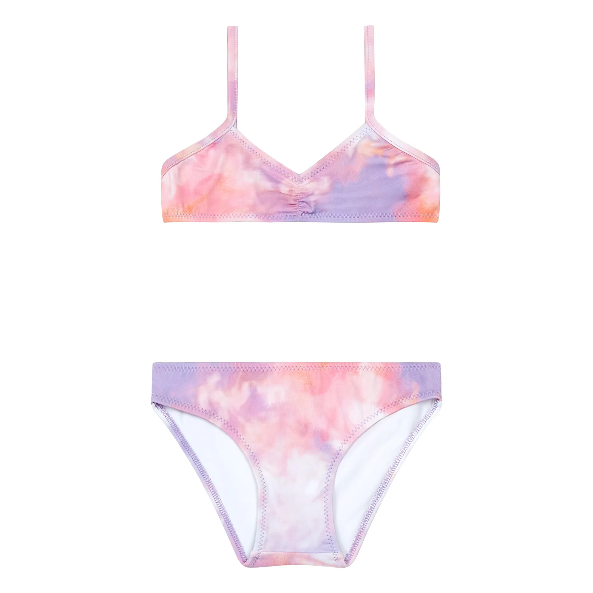 Hundred Pieces White Print Bikini