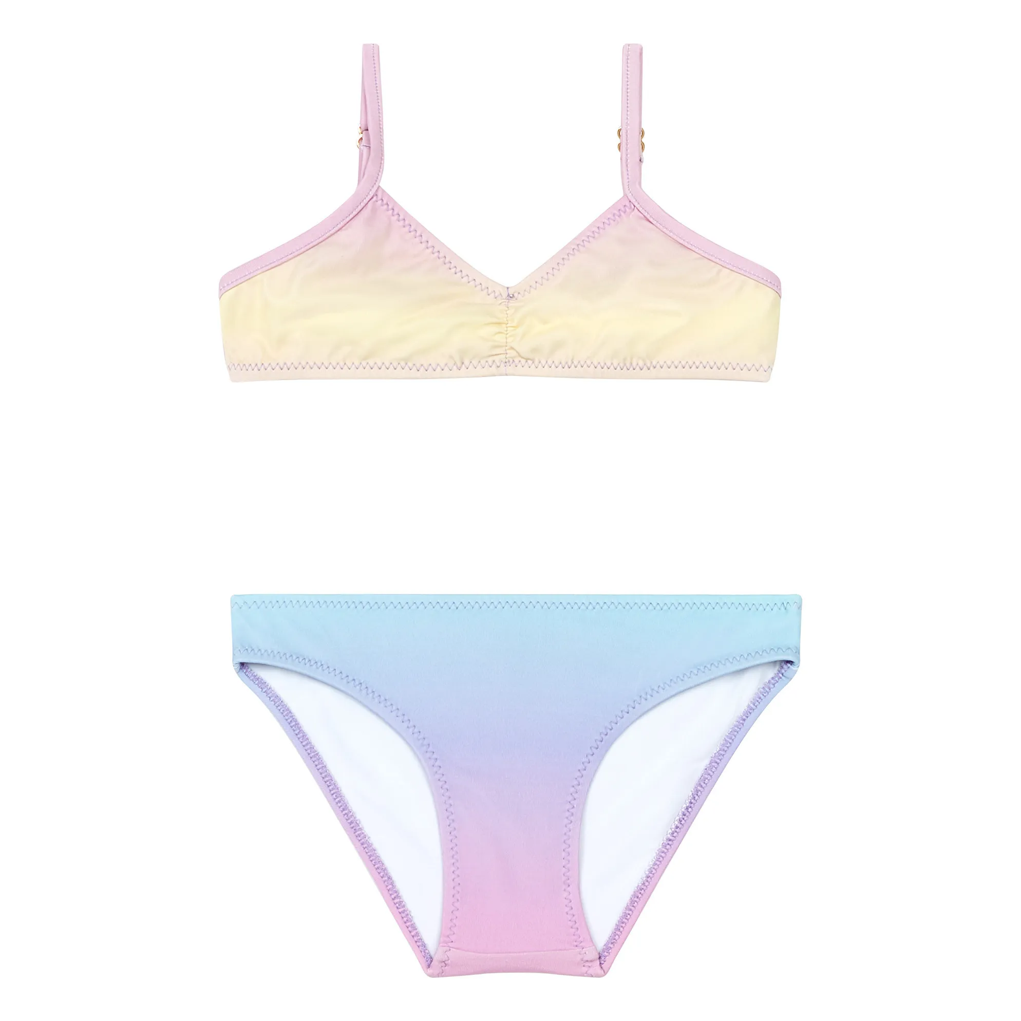 Hundred Pieces Pink Print Bikini