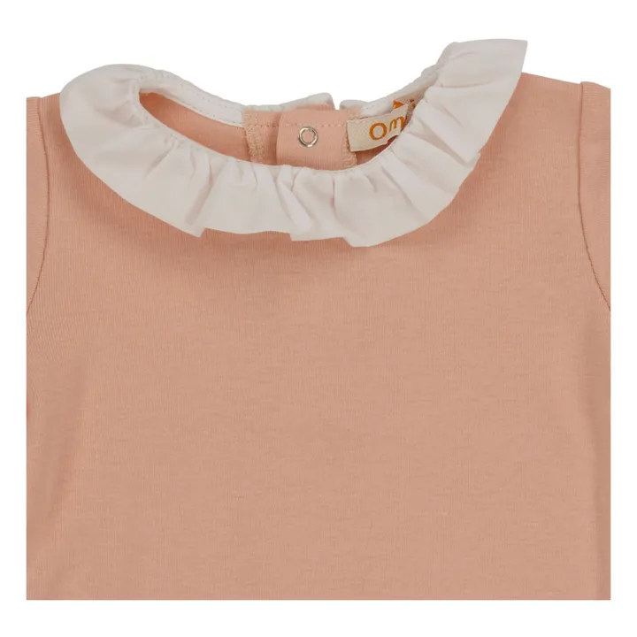 Crystal Organic Cotton Baby Bodysuit | Pale pink- Product image n°2