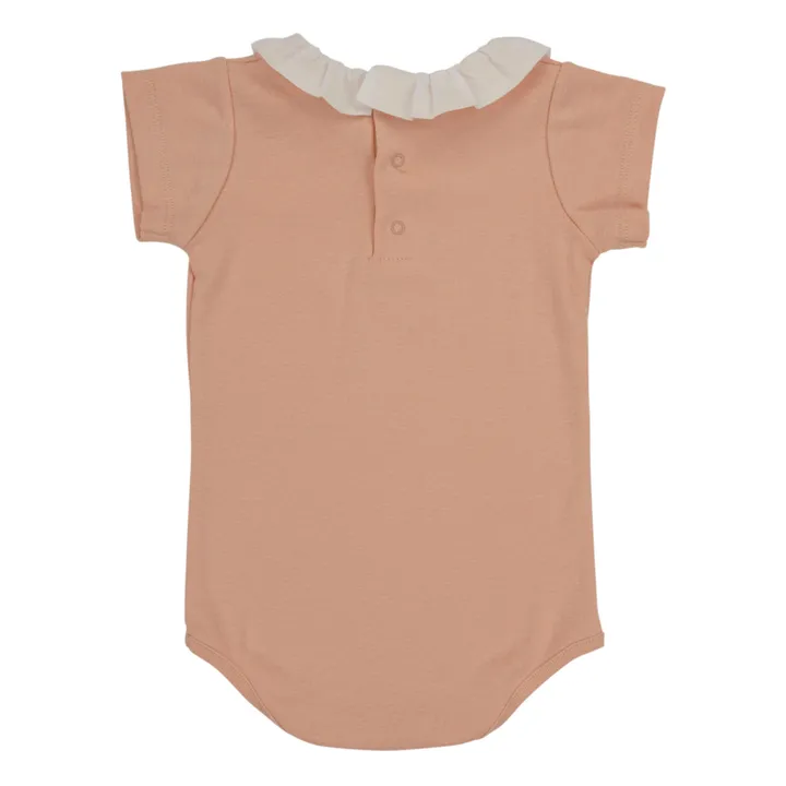 Crystal Organic Cotton Baby Bodysuit | Pale pink- Product image n°3