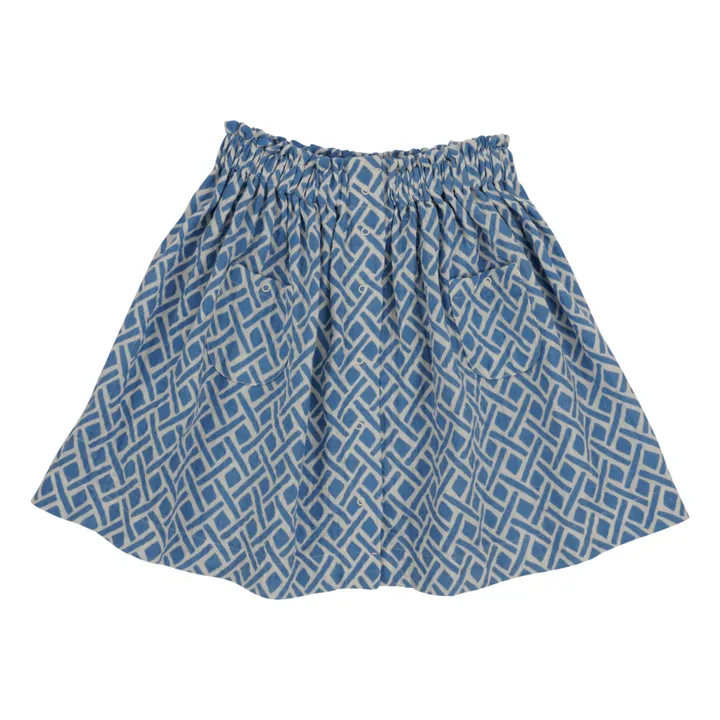 Betty Organic Cotton Muslin Skirt | Blue- Product image n°0
