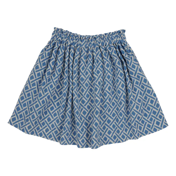 Betty Organic Cotton Muslin Skirt | Blue- Product image n°4