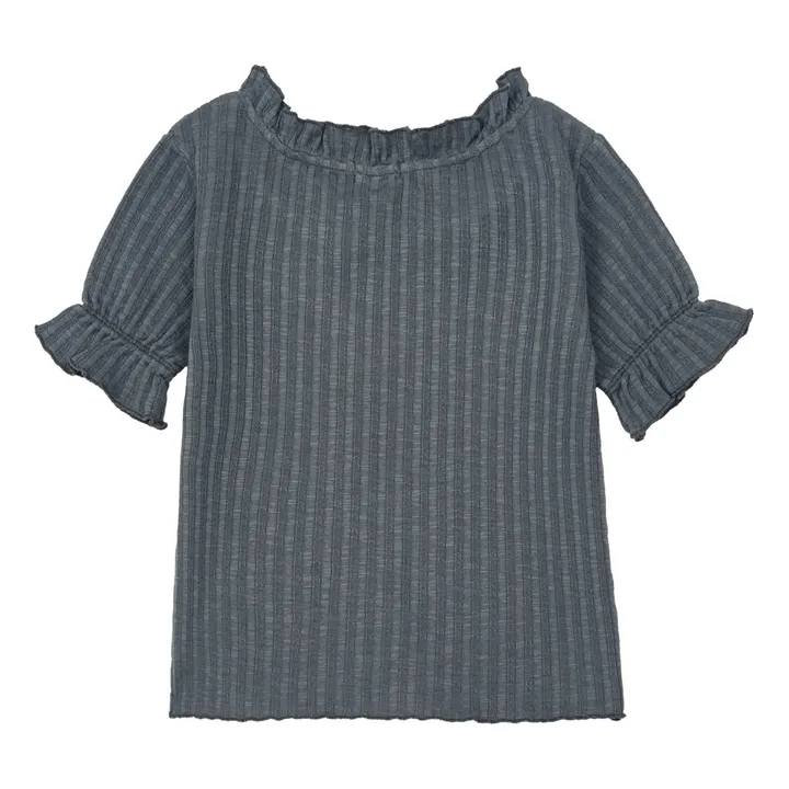 Organic Cotton Ribbed T-shirt | Grey- Product image n°2