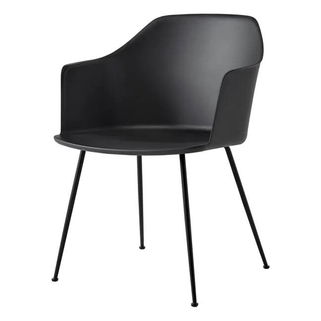 Chaise Rely avec accoudoirs HW33 | Noir