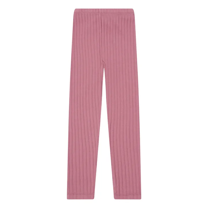 Organic Cotton Ribbed Leggings | Dusty Pink- Product image n°0