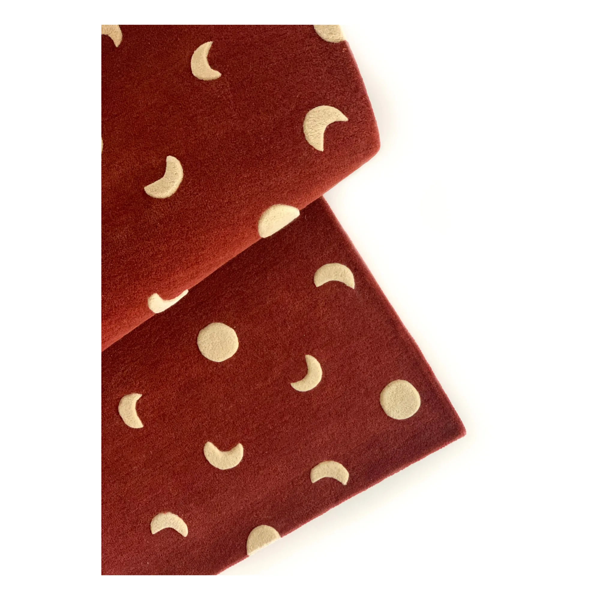 Tapis Lunes en laine | Bordeaux- Image produit n°2