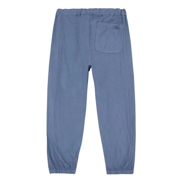 Organic Cotton Poplin Trousers | Blue- Product image n°1