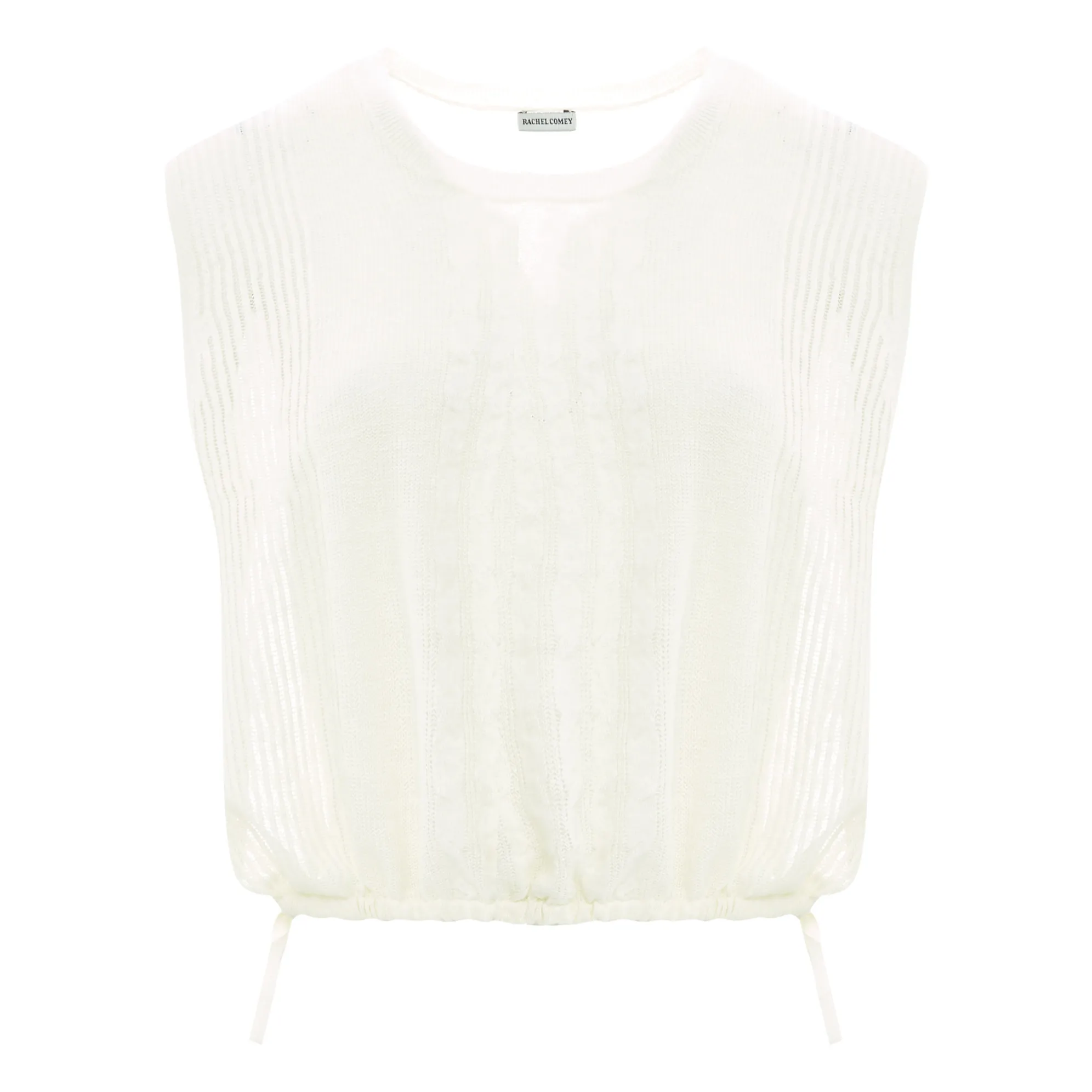 Rachel Comey Ecru Aires Linen Knit Top