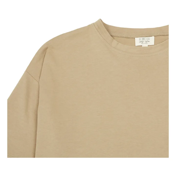 T-Shirt Bio-Baumwolle Oversize  | Beige- Produktbild Nr. 1