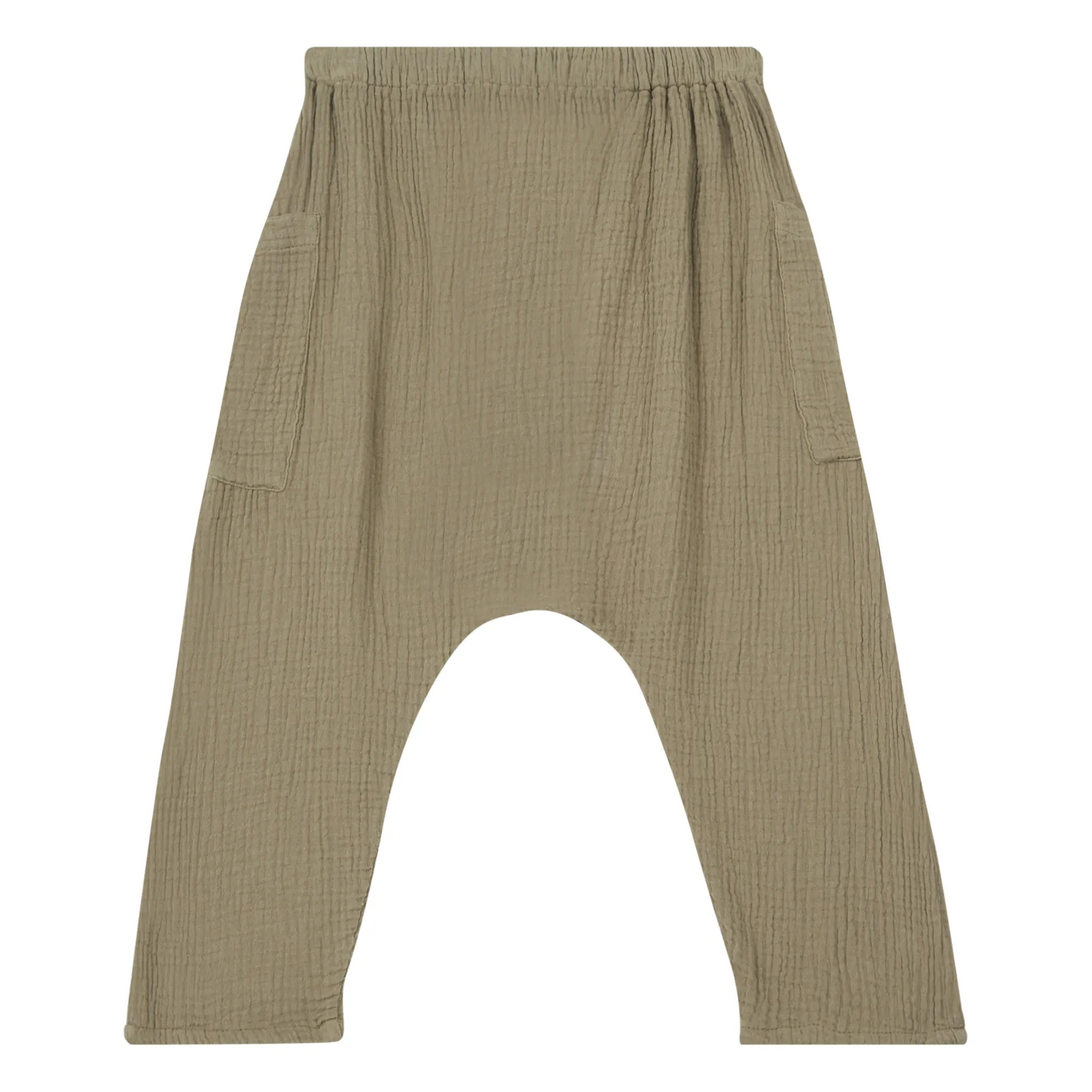 Sarouel Gaze de Coton Bio | Sauge- Image produit n°1