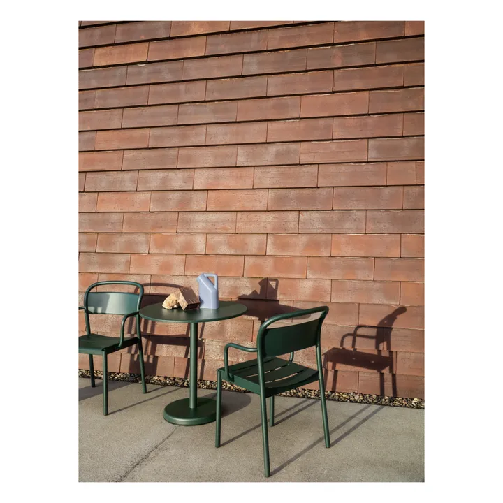 Table outdoor ronde Linear | Vert foncé- Image produit n°1