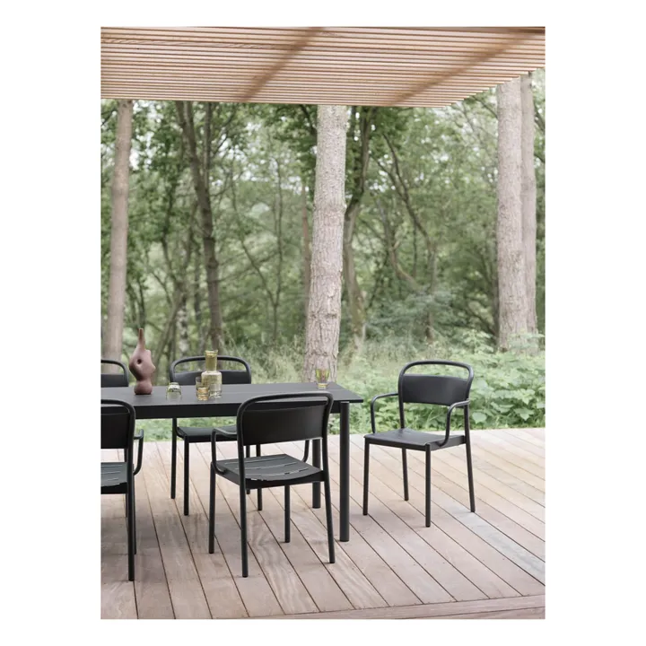Chaise outdoor Linear | Noir- Image produit n°1