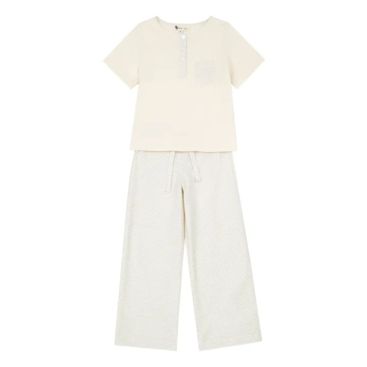 Marley Two-Piece Pyjama Set | White- Product image n°0