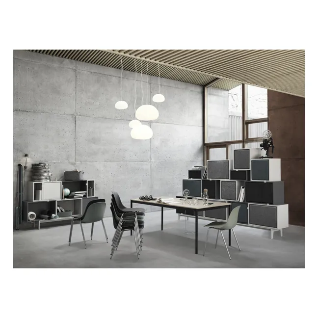 Silla Fiber de plástico reciclado  | Negro