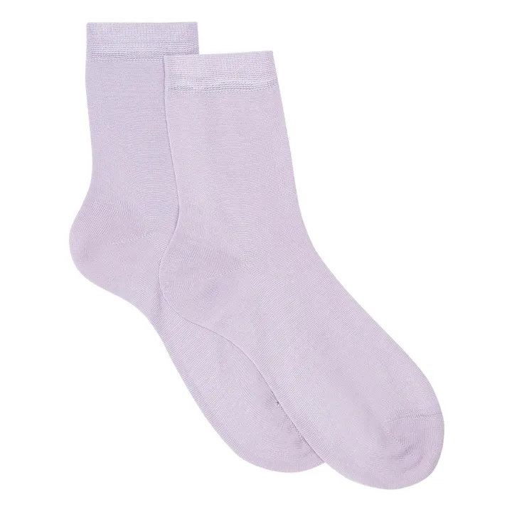One Ankle Silk Socks | Lilac- Product image n°0