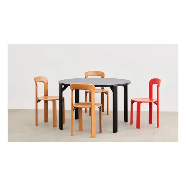 Chaise Rey en bois laqué - Bruno Rey | Rouge