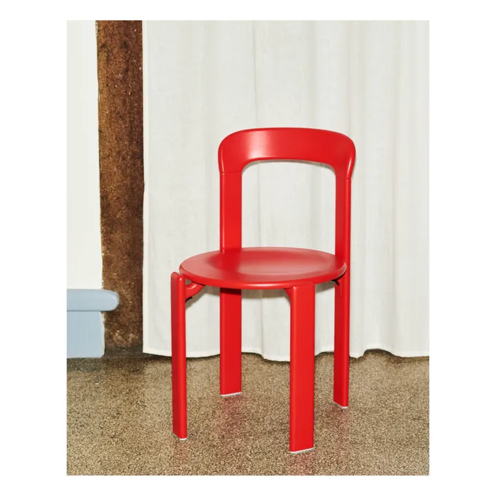 Chaise Rey en bois laqué - Bruno Rey | Rouge- Image produit n°2