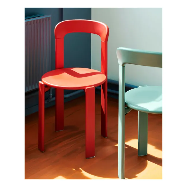 Chaise Rey en bois laqué - Bruno Rey | Rouge