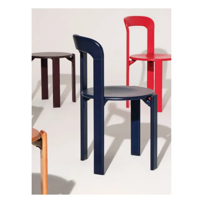 Chaise Rey en bois laqué - Bruno Rey | Rouge