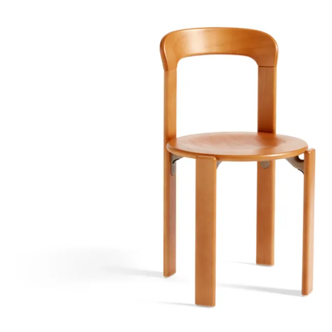 Stuhl Rey aus lackiertem Holz - Bruno Rey | Orange