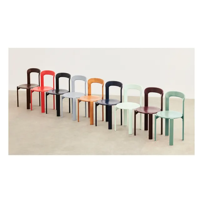 Rey Lacquered Wood Chair - Bruno Rey | Brown