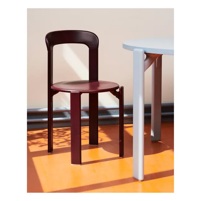 Chaise Rey en bois laqué - Bruno Rey | Aubergine