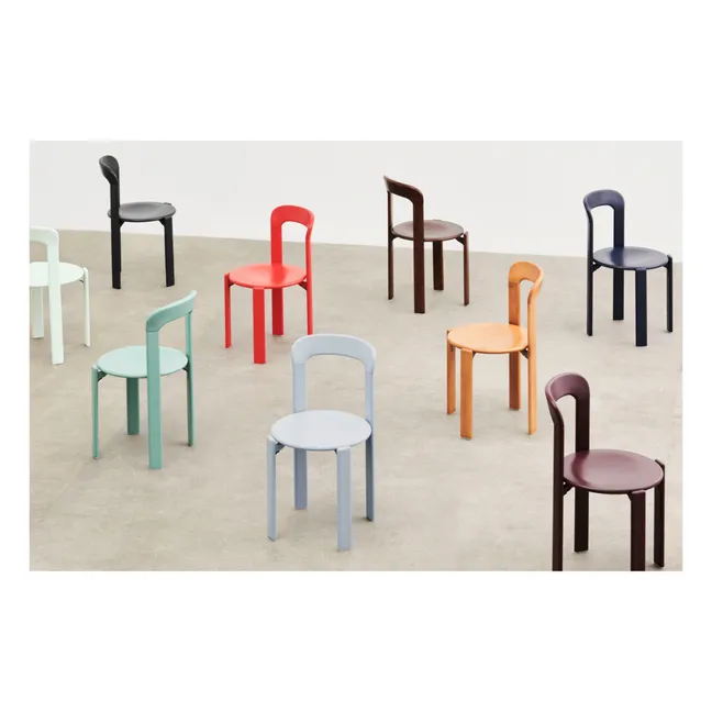 Chaise Rey en bois laqué - Bruno Rey | Aubergine