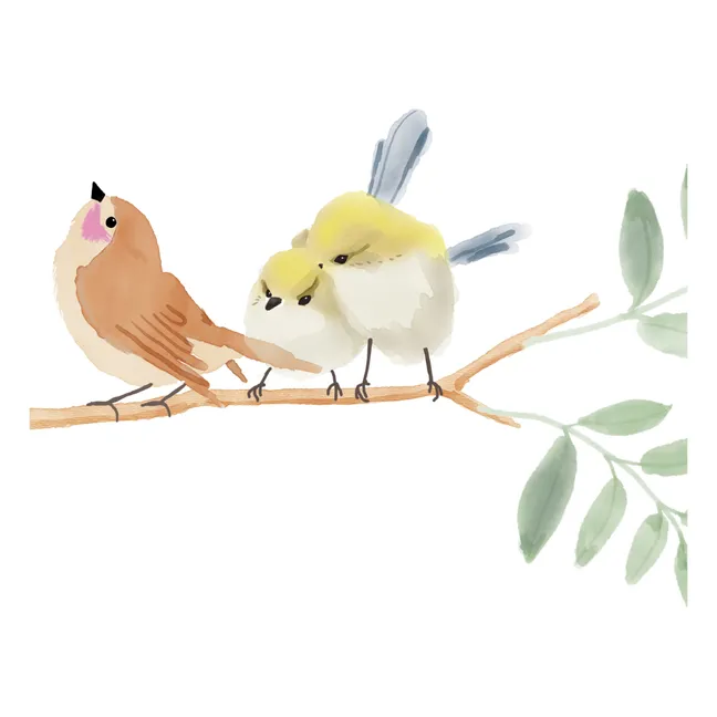 Einfache Sticker Frühlings-Vögel