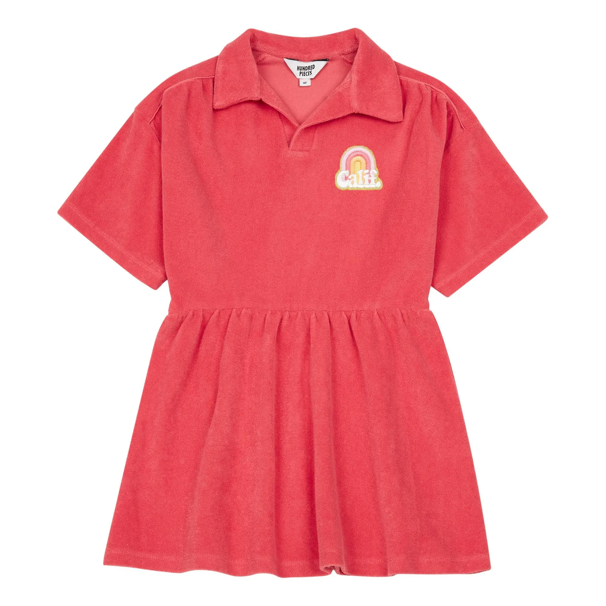 Hundred Pieces Coral Organic Terry Cloth Dress